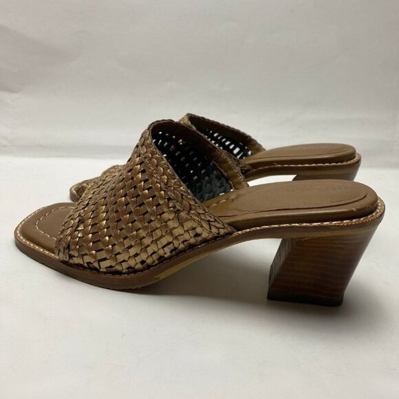 DONALD PLINER Block Bronze/Gold Heel Sandal Size 7 - Picture 4 of 8